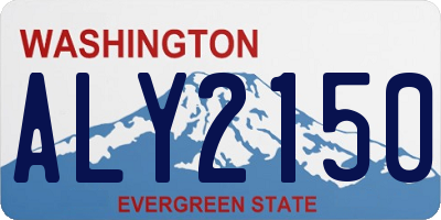 WA license plate ALY2150