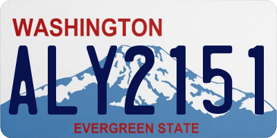 WA license plate ALY2151