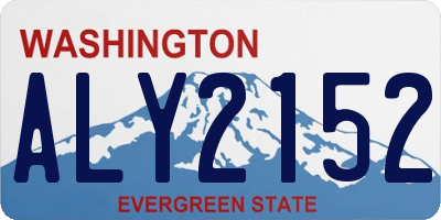 WA license plate ALY2152