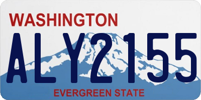 WA license plate ALY2155