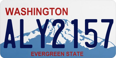 WA license plate ALY2157