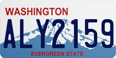 WA license plate ALY2159