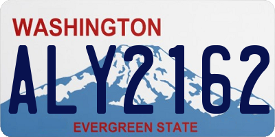 WA license plate ALY2162