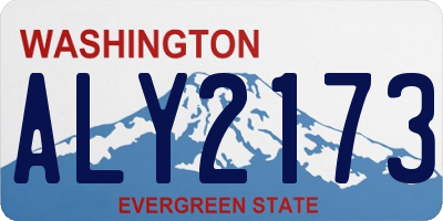 WA license plate ALY2173
