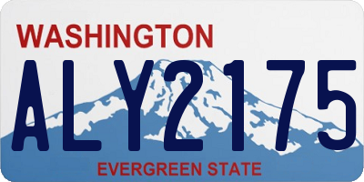 WA license plate ALY2175