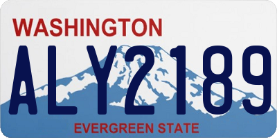 WA license plate ALY2189