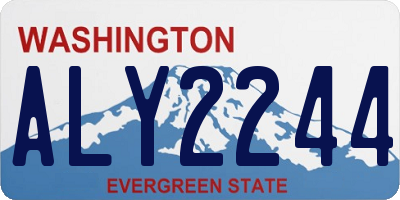WA license plate ALY2244