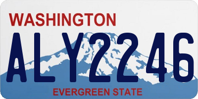 WA license plate ALY2246