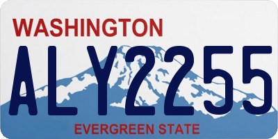 WA license plate ALY2255