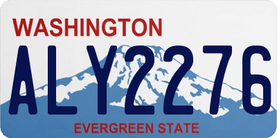 WA license plate ALY2276