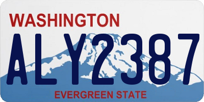 WA license plate ALY2387