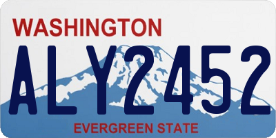 WA license plate ALY2452