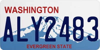 WA license plate ALY2483