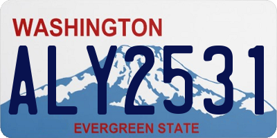 WA license plate ALY2531