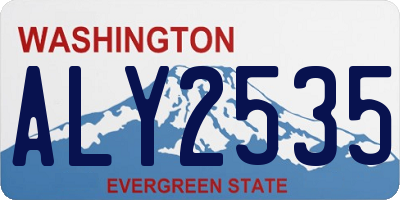 WA license plate ALY2535