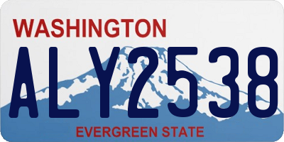 WA license plate ALY2538