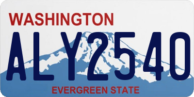 WA license plate ALY2540