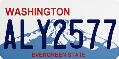 WA license plate ALY2577