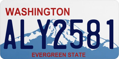 WA license plate ALY2581