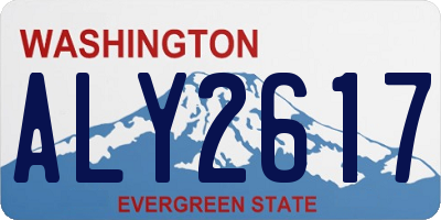 WA license plate ALY2617