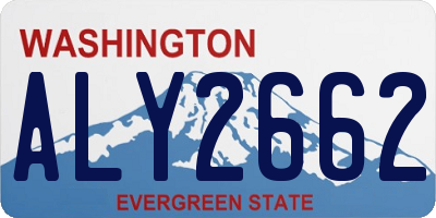 WA license plate ALY2662