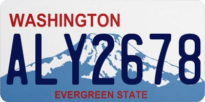 WA license plate ALY2678
