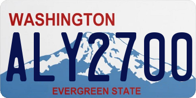 WA license plate ALY2700