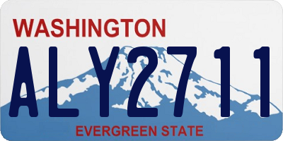 WA license plate ALY2711