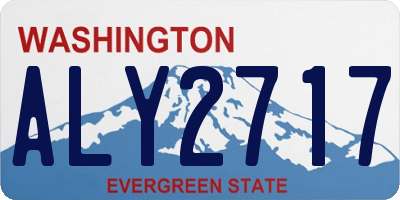 WA license plate ALY2717