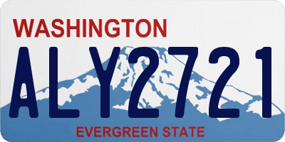 WA license plate ALY2721