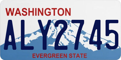 WA license plate ALY2745