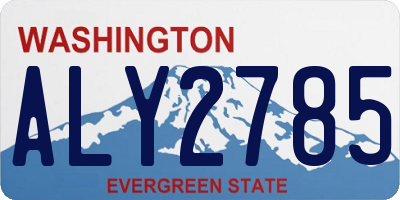 WA license plate ALY2785