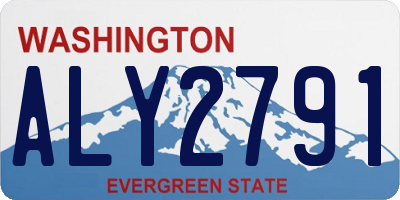 WA license plate ALY2791