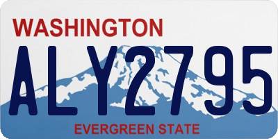 WA license plate ALY2795