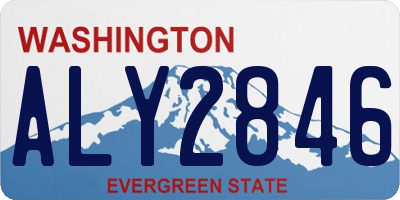 WA license plate ALY2846