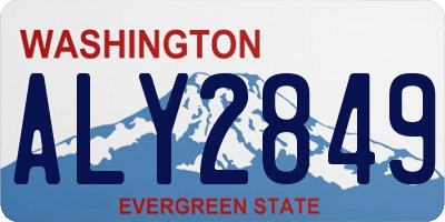 WA license plate ALY2849