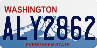 WA license plate ALY2862