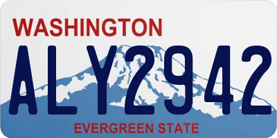 WA license plate ALY2942