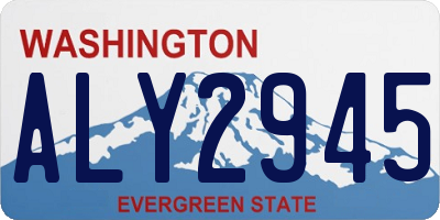 WA license plate ALY2945