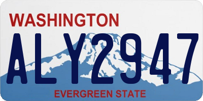WA license plate ALY2947