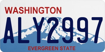WA license plate ALY2997
