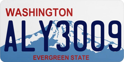 WA license plate ALY3009