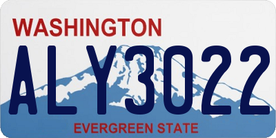 WA license plate ALY3022
