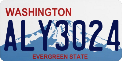 WA license plate ALY3024