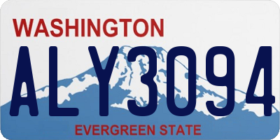 WA license plate ALY3094