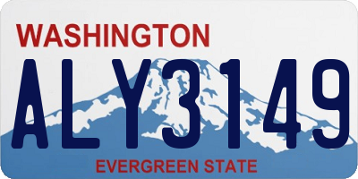 WA license plate ALY3149