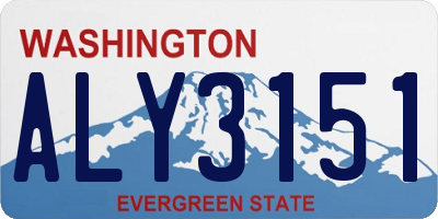 WA license plate ALY3151