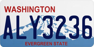 WA license plate ALY3236