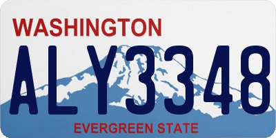 WA license plate ALY3348