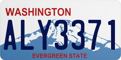 WA license plate ALY3371